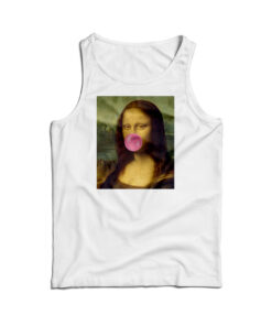 Bubble Gum Mona Lisa Parody Tank Top