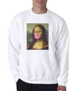 Bubble Gum Mona Lisa Parody Sweatshirt