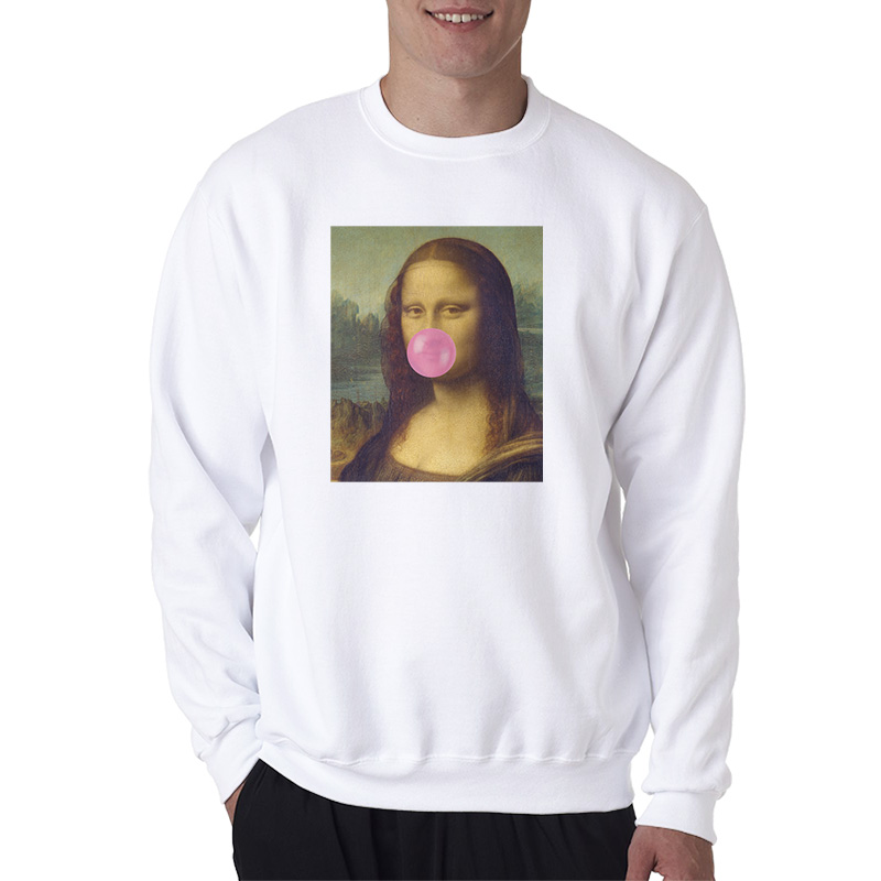 Bubble Gum Mona Lisa Parody Sweatshirt