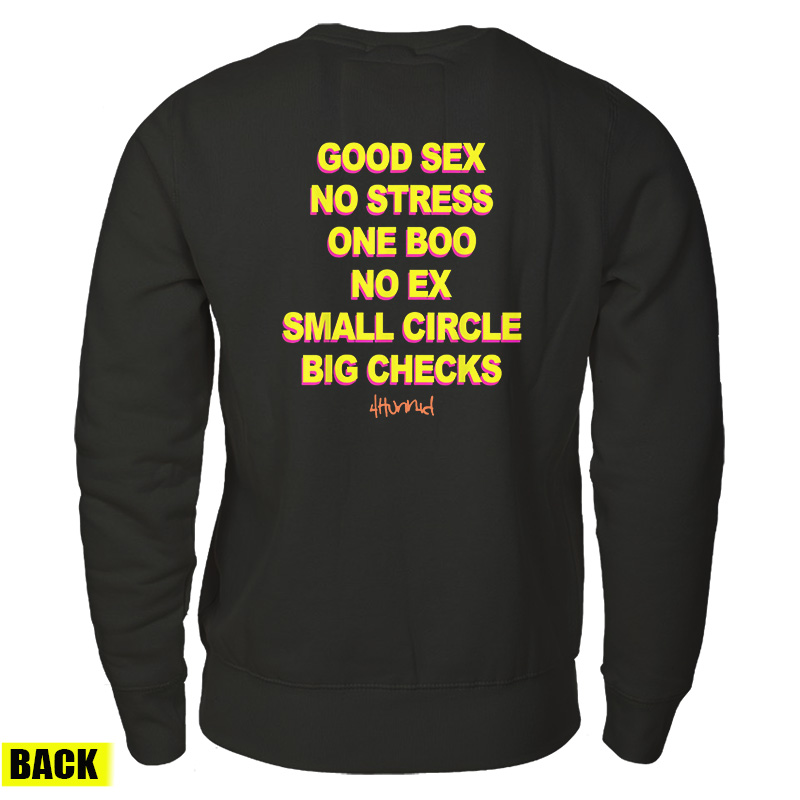 Good Sex No Stress One Boo No Ex Small Circle Big Checks Sweatshirt
