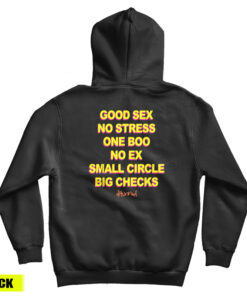 Good Sex No Stress One Boo No Ex Small Circle Big Checks Hoodie