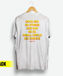 Good Sex No Stress One Boo No Ex Small Circle Big Checks T-Shirt