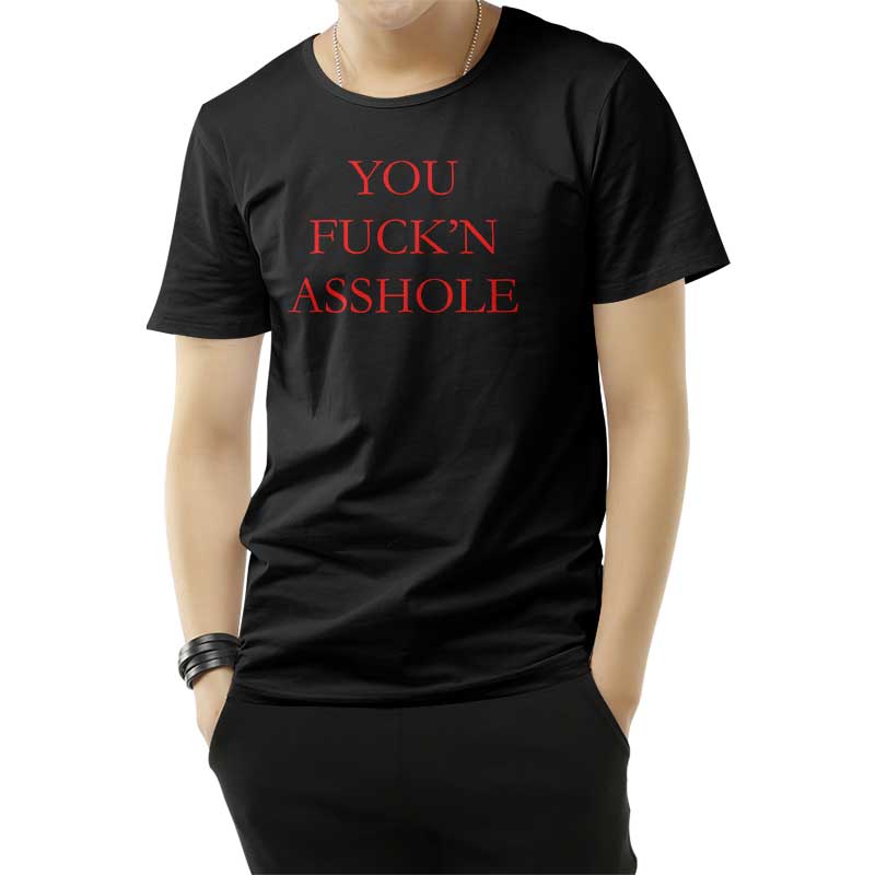 VETEMENTS YOU FUCK'N ASSHOLE Tシャツ 黒 You Fuck'n Asshole T-Shirt Cheap For Men's And Women's