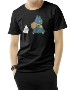 Bear And Chibi Totoro T-Shirt