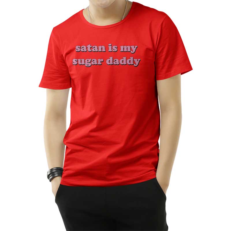 Satan Is My Sugar Daddy Girls T-Shirt