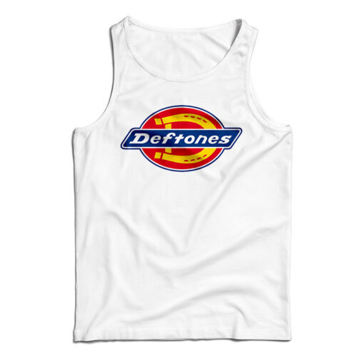 Deftones Dickies Logo Parody Tank Top