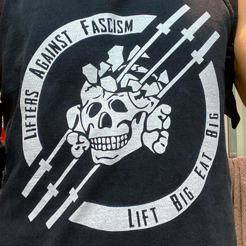 Lifters Against Fascism Lift Big Eat Big T-Shirt