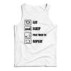 Eat Sleep Golf Repeat Funny PGA Open Masters Golfer Tank Top