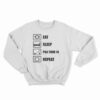Eat Sleep Golf Repeat Funny PGA Open Masters Golfer Sweatshirt