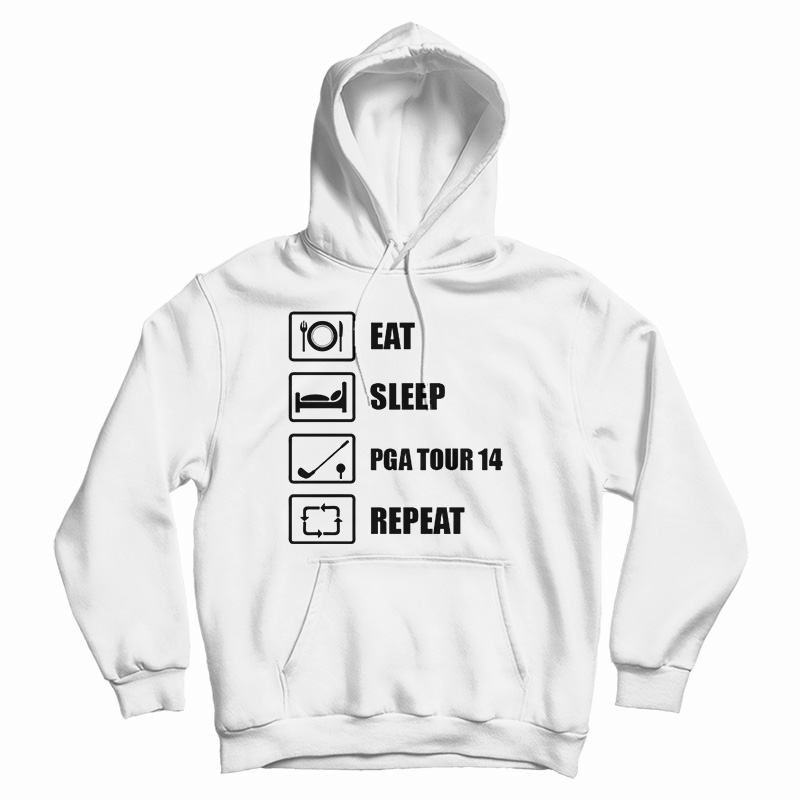 Eat Sleep Golf Repeat Funny PGA Open Masters Golfer Hoodie