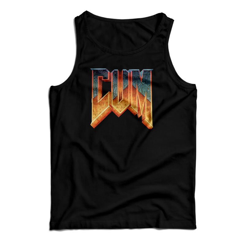 Doom Cum Logo Parody Tank Top