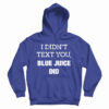 I Didn't Text You Blue Juice Did Hoodie