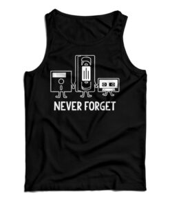 Never Forget Nostalgic Floppy Disk Cassette Tank Top