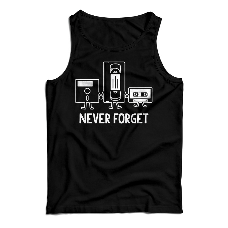 Never Forget Nostalgic Floppy Disk Cassette Tank Top