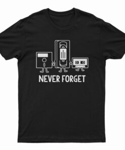 Never Forget Nostalgic Floppy Disk Cassette T-Shirt