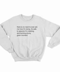 There Is No Need To Ever Ask Me How I’m Doing Sweatshirt