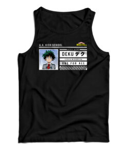 U.A High School My Hero Academia Deku Id Tank Top