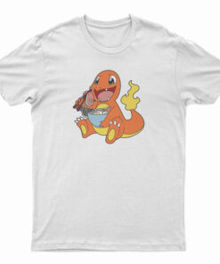 Charmander Eating Ramen T-Shirt