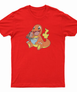 Charmander Eating Ramen T-Shirt