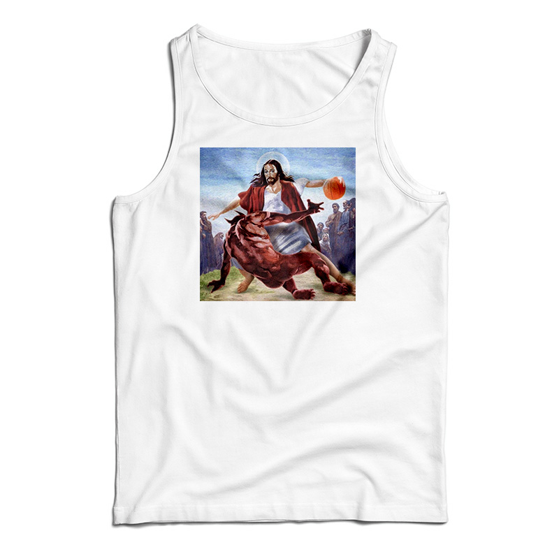Jesus Crossing Satan Parody Tank Top