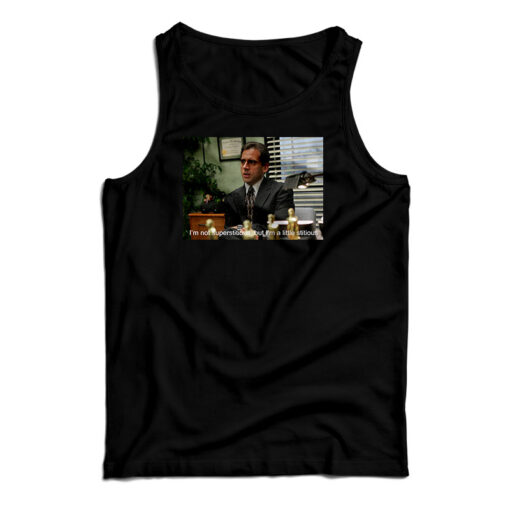 The Office Michael I'm Not Superstitious But I'm A Little Stitious Tank Top