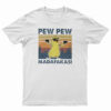 Chicken Pew Pew Madafakas Funny Chicken Gangster Vintage T-Shirt