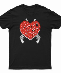 Heart Protect Black Women T-Shirt