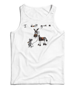 I Don't Give A Rats Ass Funny Mouse Walking Donkey Tank Top