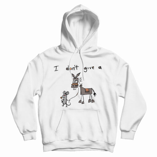 I Don't Give A Rats Ass Funny Mouse Walking Donkey Hoodie