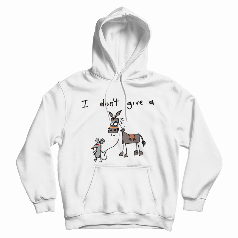 I Don't Give A Rats Ass Funny Mouse Walking Donkey Hoodie
