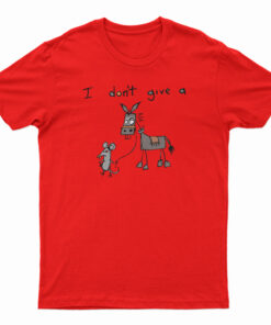 I Don't Give A Rats Ass Funny Mouse Walking Donkey T-Shirt