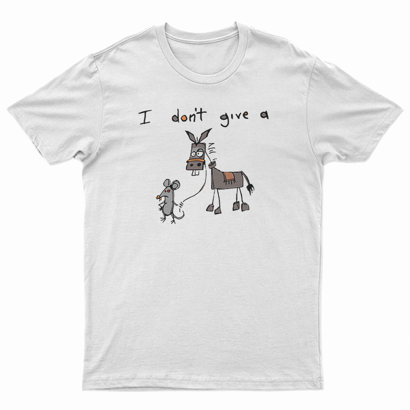 I Don't Give A Rats Ass Funny Mouse Walking Donkey T-Shirt