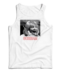 Scream Phone Call White Tank Top
