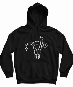 Uterus Giving Middle Finger Hoodie