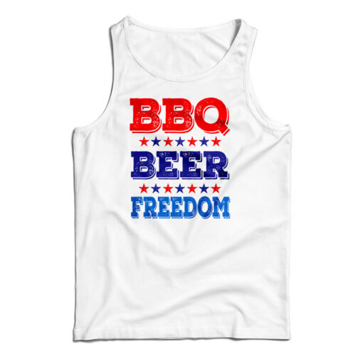 BBQ Beer Freedom America USA Party Tank Top