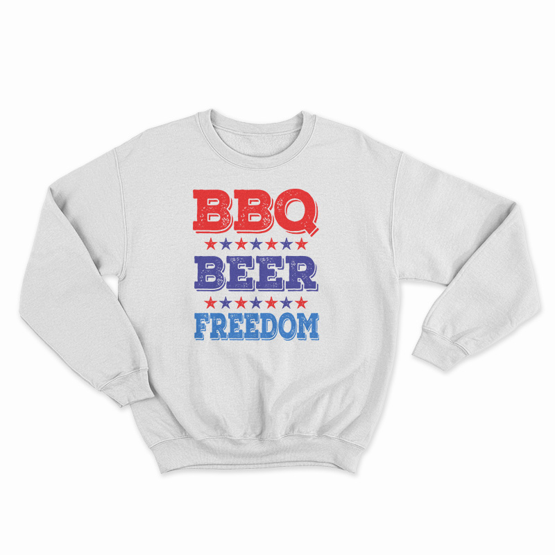 BBQ Beer Freedom America USA Party Sweatshirt