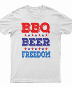 BBQ Beer Freedom America USA Party T-Shirt