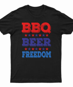 BBQ Beer Freedom America USA Party T-Shirt