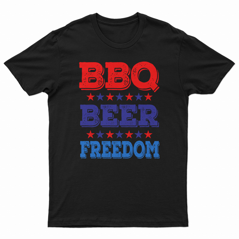 BBQ Beer Freedom America USA Party T-Shirt