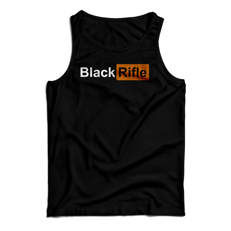 Black Rifle Pornhub Logo Parody Tank Top