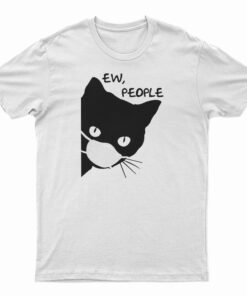Ew People Black Cat Facemask T-Shirt