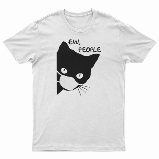 Ew People Black Cat Facemask T-Shirt