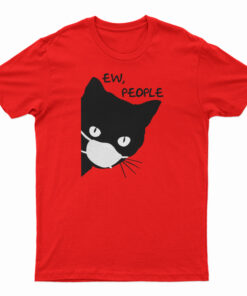 Ew People Black Cat Facemask T-Shirt