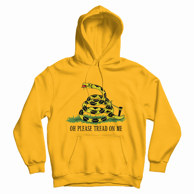 Oh Please Tread On Me Libertarian Flag Hoodie
