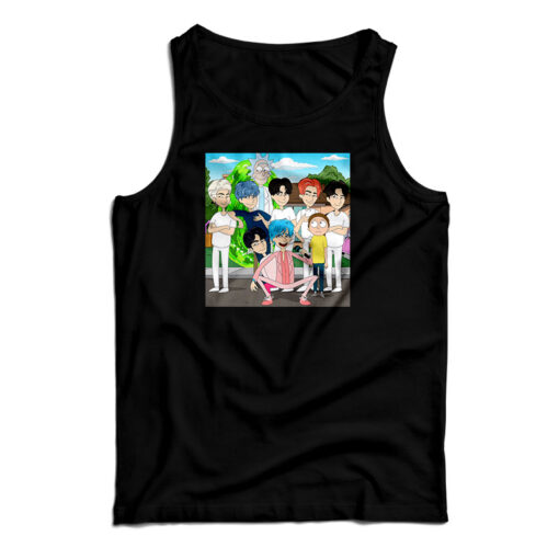 Rick And Morty And BTS Tank Top
