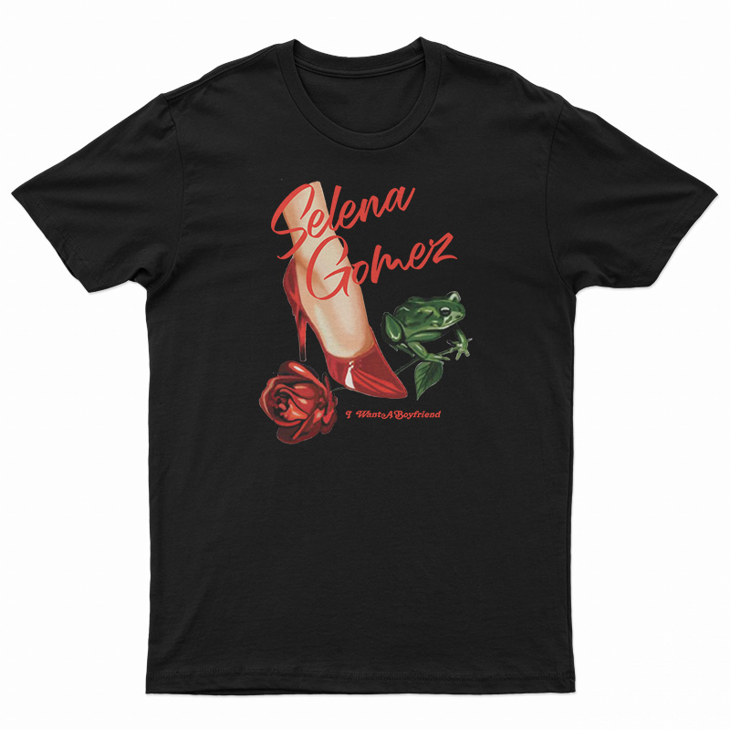 Selena Gomez I Want A Boyfriend Rose Shoes Frog T-Shirt