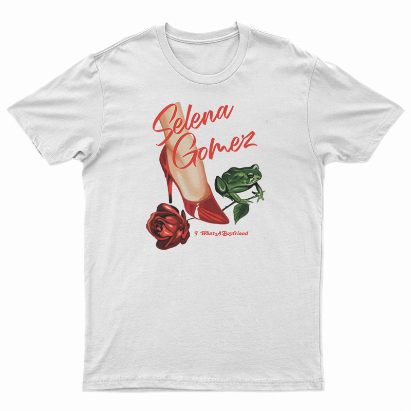 Selena Gomez I Want A Boyfriend Rose Shoes Frog T-Shirt