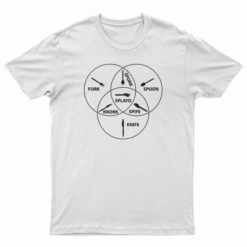 Spoon Knife Fork Spork Spife Knork Splayd T-Shirt