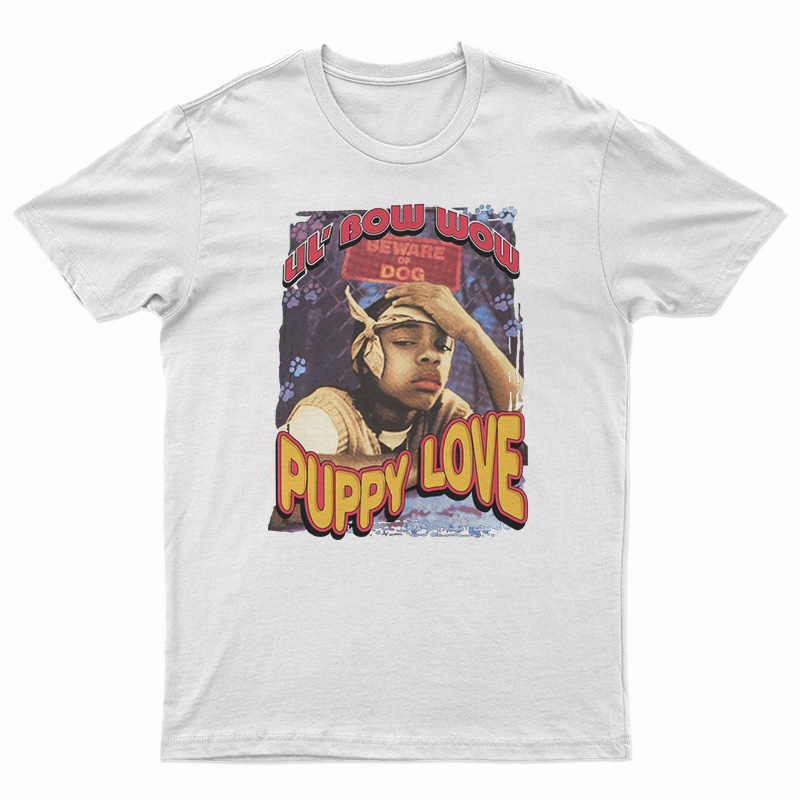Vintage Lil Bow Wow Puppy Love Black Double Sided Rap T-Shirt