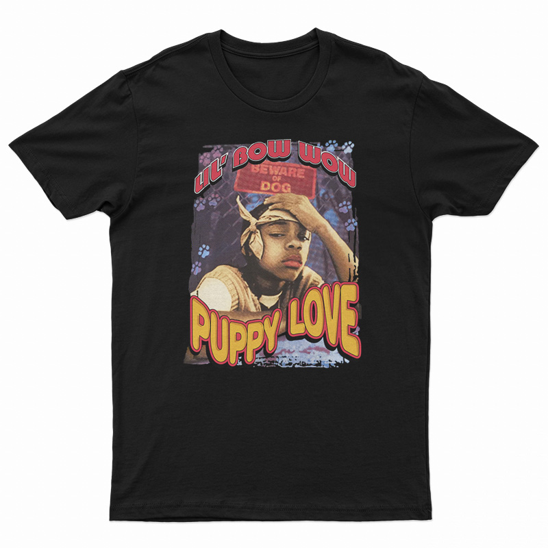 Vintage Lil Bow Wow Puppy Love Black Double Sided Rap T-Shirt